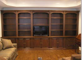 walnut wall unit
